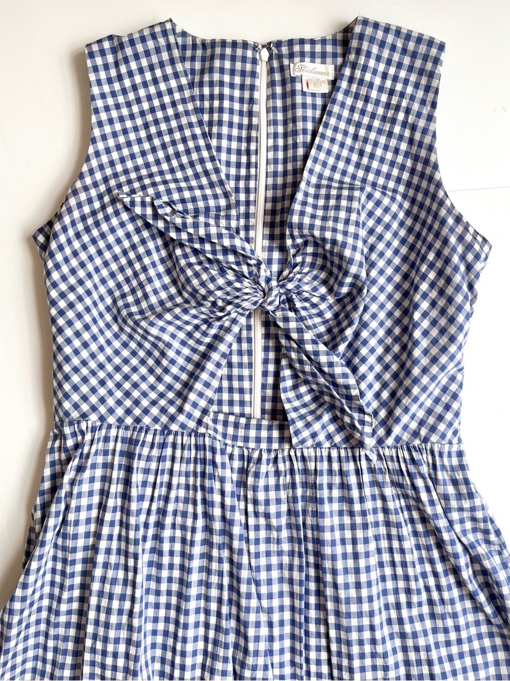 Shoshanna Mini Check Gingham Tie Gilroy Dress - Picture 8 of 11